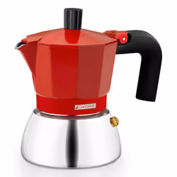 Monix M863103, Moka pot, 0.195 L, Red, Aluminium, Stainless steel, 3 cups, Bakelite
