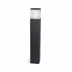 Leds-C4 Cubik E27 - 1 Light Outdoor Tall Bollard Light Urban Grey IP54, E27