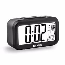 ELBE RD-668, Digital alarm clock, Rectangle, Black, 12/24h, °C, LCD