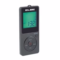 ELBE RF-95, Portable, Digital, AM, FM, LCD, Black, Lithium