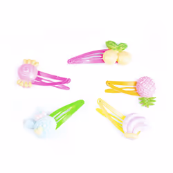Clips with fruit decorations 4.5 cm 5 u