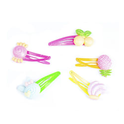 Clips with fruit decorations 4.5 cm 5 u