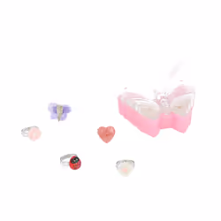 Anillos En Caja Mariposa set 5 pz