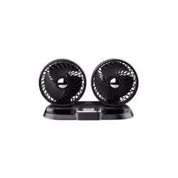 F622U Car Creative Folding Rotatable Double Head Electric Cooling Fan with Dual USB Charging Port, Style:USB Universal
