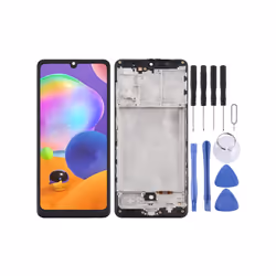 TFT LCD Screen for Samsung Galaxy A31 / SM-A315 Digitizer Full Assembly with Frame (Black)