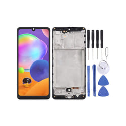 TFT LCD Screen for Samsung Galaxy A31 / SM-A315 Digitizer Full Assembly with Frame (Black)