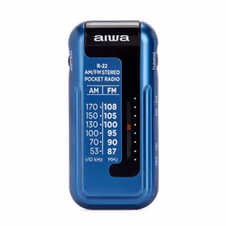 Aiwa R-22BL, Personal, Analog, AM, FM, Analog, 3.5 mm, Blue