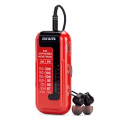 Aiwa R-22RD radio Personal Analog Red