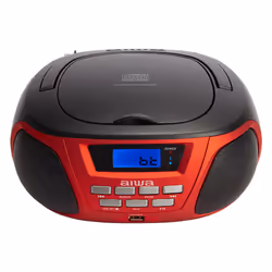 Aiwa BBTU-300RD portable stereo system Analog 5 W AM, FM, MW Black, Red MP3 playback