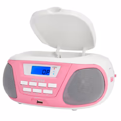 Aiwa BBTU-300PK portable stereo system Analog & digital 5 W AM, FM, MW Pink, White MP3 playback - Additional view 5
