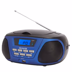 Aiwa BBTU-300BL portable stereo system Analog 5 W AM, FM, MW Black, Blue MP3 playback - Additional view 3