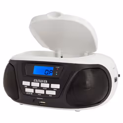 Aiwa BBTU-300BW portable stereo system Analog & digital 5 W AM, FM, MW Black, White MP3 playback