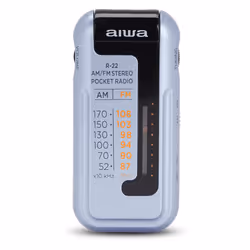 Aiwa R-22SL, Portable, Analog, AM, FM, 87 - 108 MHz, 52 - 170 kHz, 3.5 mm