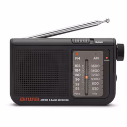 Aiwa RS-55BK, Personal, Analog, AM, FM, 88 - 108 MHz, 530 - 1600 kHz, 5.7 cm
