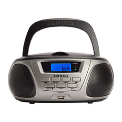 Aiwa BBTU-300BKMKII portable stereo system Analog 5 W AM, FM, MW Black, Silver MP3 playback