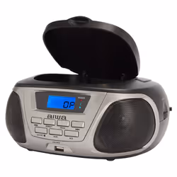 Aiwa BBTU-300BKMKII portable stereo system Analog 5 W AM, FM, MW Black, Silver MP3 playback - Additional view 2