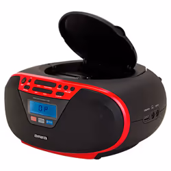 Aiwa BBTU-400RD portable stereo system Analog & digital 6 W FM Red MP3 playback