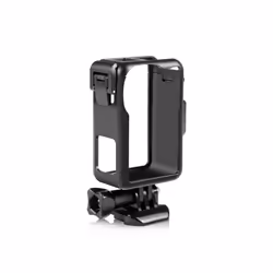 For DJI Osmo Action 4 / 3 PULUZ Vertical Plastic Protective Frame Cage with Cold Shoes (Black)