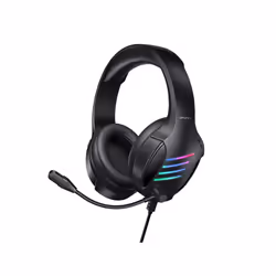 awei GM-5 USB + 3.5mm Ambient Light Gaming Wired Headset with Microphone(Black)