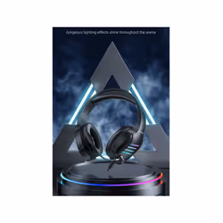awei GM-5 USB + 3.5mm Ambient Light Gaming Wired Headset with Microphone(Black)