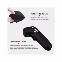For DJI RC Motion 2 / DJI Avata / FPV Rocker PULUZ Silicone Protective Case with Neck Strap(Black)