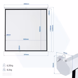 iggual PSIMS200 projection screen 2.82 m (111") 1:1