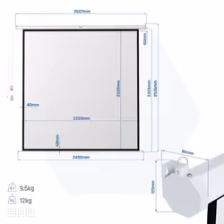 iggual PSIES240 projection screen 3.39 m (133.5") 1:1