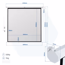 iggual PSIES200 projection screen 2.82 m (111") 1:1 - Additional view 2