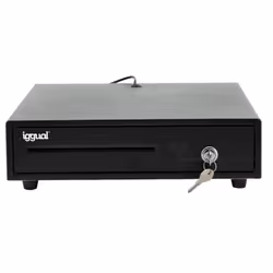 iggual IRON-10, Manual & automatic cash drawer, Metal, Black, 380 mm, 335 mm, 80 mm