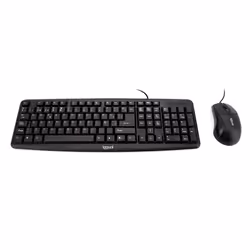iggual COM-CK-BASIC, Full-size (100%), Wired, USB, QWERTY, Black, Mouse included
