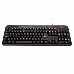 iggual CK-BASIC-120T, Full-size (100%), Wired, USB, QWERTY, Black