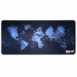 iggual IGG316887, Black, Blue, Image, Non-slip base, Gaming mouse pad