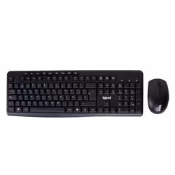 iggual WMK-BASIC, Full-size (100%), Wireless, RF Wireless, QWERTY, Black, Mouse included