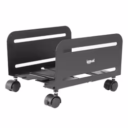 iggual SOP2, Cart CPU holder, Tower, 10 kg, Black, Metal, 4 wheel(s)