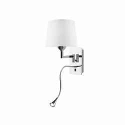 Leds-C4 Oxford - LED 2 Light Indoor Wall Light Chrome with Reading, E27