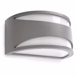 LEDS-C4 NAPOLI, Outdoor wall lighting, Grey, White, Polycarbonate (PC), IP65, IK09, White