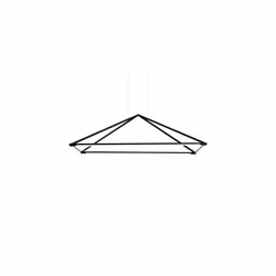 Grok Tubs - LED Decorative Ceiling Pendant Matt Black 90cm 3900lm 3000K