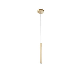 Grok Candle - LED Slim Ceiling Pendant Candle Satin Gold 360lm 2700K