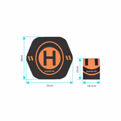 Sunnylife Drone Universal Double Sided Foldable Leather Helipad,Size:55 x 50cm