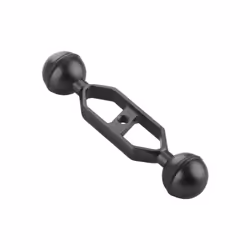 PULUZ 5.0 inch 12.6cm Aluminum Alloy Dual Balls Arm, Ball Diameter: 25mm(Black)