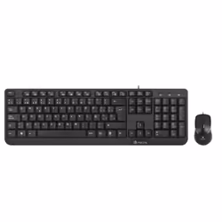 NGS Cocoa Kit, QWERTY, ES keyboard Mouse included Universal USB Spanish Black