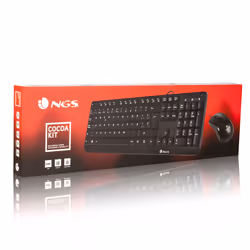 NGS Cocoa Kit, AZERTY, FR keyboard Mouse included Universal USB French Black - Additional view 6