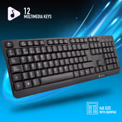 NGS FunkyV3, QWERTY, ES keyboard Home USB Spanish Black