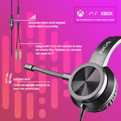 NGS MSX 11 PRO Headset Wired Head-band Gaming Black - Additional view 6