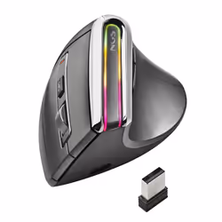 NGS EVO KARMA, Right-hand, Vertical design, Optical, RF Wireless + Bluetooth, 3200 DPI, Black