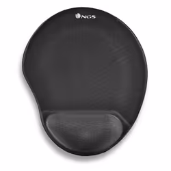 NGS KILIM GEL, Black, Monochromatic, Fabric, Gel, Rubber, Wrist rest, Non-slip base, Gaming mouse pad