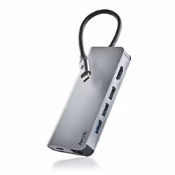 NGS WONDER DOCK 8, USB 2.0 Type-C, 60 W, Silver, MicroSD (TransFlash), SD, 30 Hz, HDMI, RJ-45, USB 3.2 Gen 1 (3.1 Gen 1) Type ...