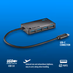 NGS WONDER IHUB4 USB 3.2 Gen 1 (3.1 Gen 1) Type-A 480 Mbit/s Black - Additional view 8