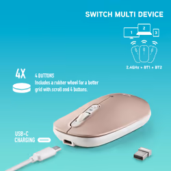 NGS SHELL RB mouse Office Ambidextrous RF Wireless + Bluetooth Optical 1600 DPI - Additional view 6