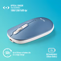 NGS SHELL RB mouse Office Ambidextrous RF Wireless + Bluetooth Optical 1600 DPI - Additional view 7
